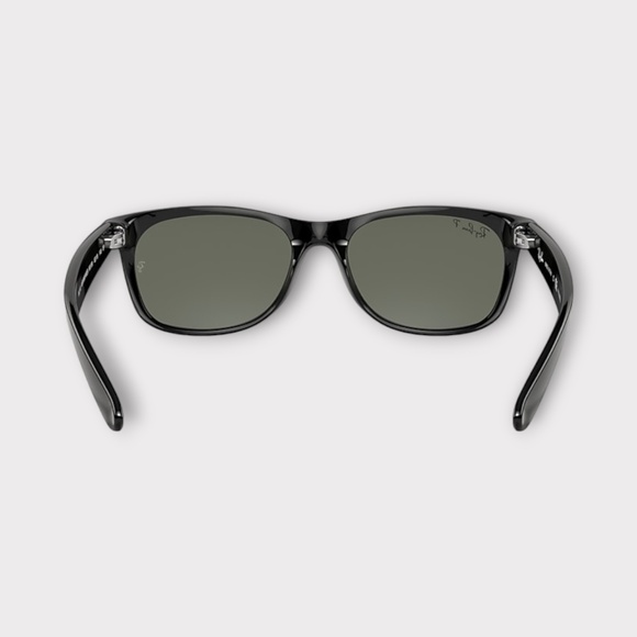 Ray-Ban New Wayfarer Classic Sunglasses in Black Frame, Black Polarized Lens. 58